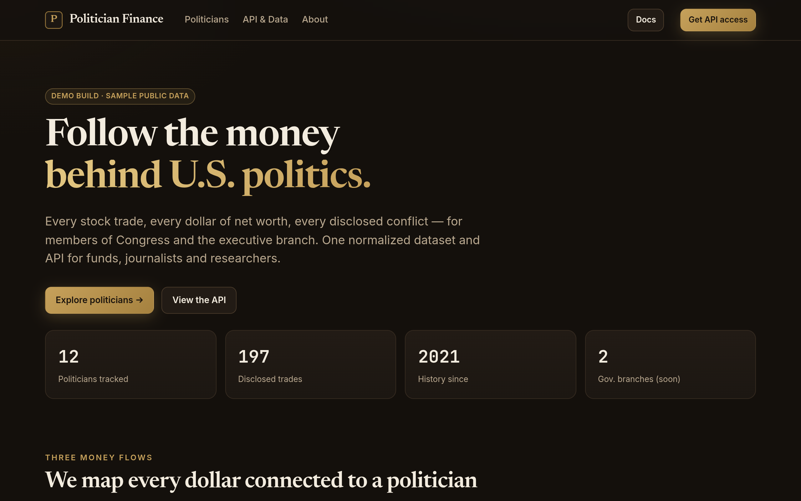 Politician Finance — follow the money behind U.S. politics